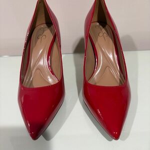 Jessica Simpson Red Heels 3.5" Size 7.5
